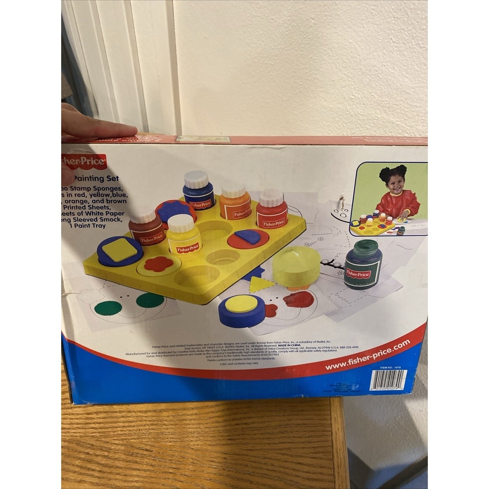 Vintage Fisher Price Arts & Crafts Sponge Painting Set Jumbo Sponge Stamps - Picture 6 of 6